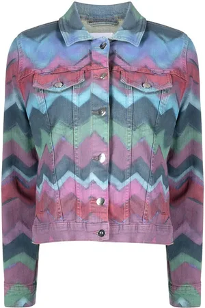Madison.Maison Zigzag-print denim jacket