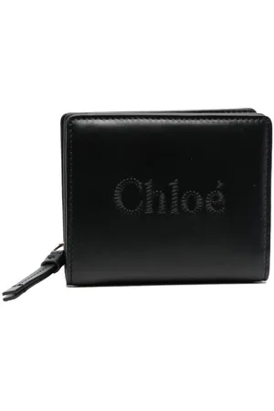 Chloé Sense logo-embroidered leather wallet