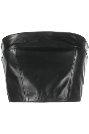 Manokhi Cropped leather top