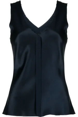 Voz Satin V-neck tank top