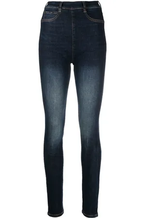 Philipp Plein High-waist zip-up jeggings
