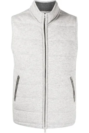N.Peal quilted cashmere gilet - Blue