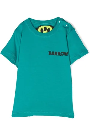 Barrow Kids logo-print paint-splatter T-Shirt - White