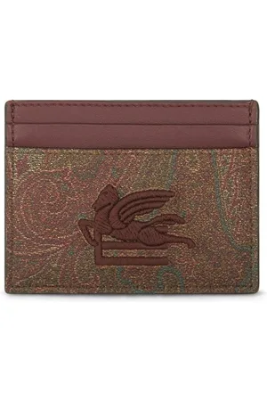 Etro Paisley-print embroidered cardholder