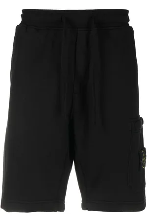 Stone Island Compass-patch cotton shorts