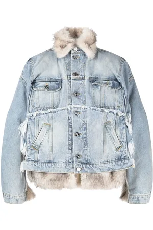 Denim Short Jacket with Sherpa Collar | Women's Coats and Jackets