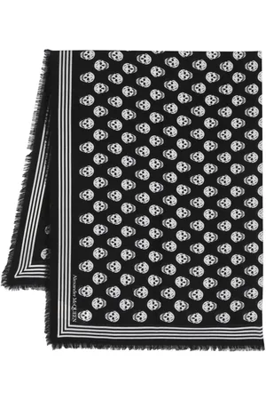 Alexander McQueen Skull-print wool scarf