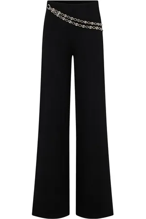 Paco rabanne Chain-detail knitted trousers