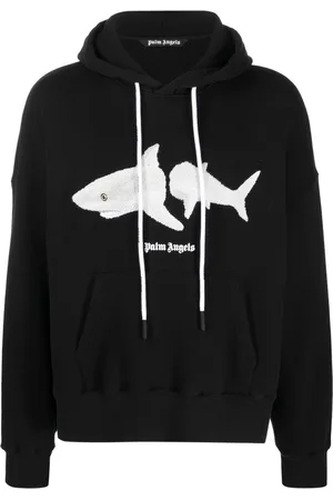 Palm Angels White Shark long-sleeve hoodie