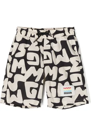 Msgm Graffiti logo-print shorts