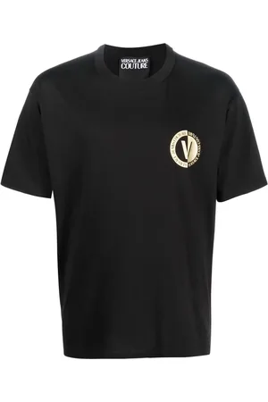VERSACE Logo-print cotton T-shirt