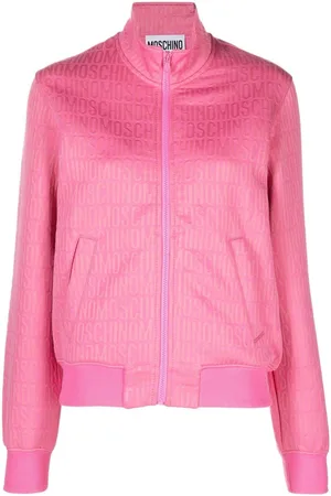 Rick Owens Cropped gradient-effect Bomber Jacket - Pink