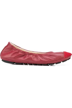Madison.Maison Contrast-toe wrinkled ballet flats