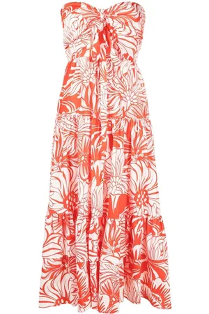 Bimba Y Lola Tie-dye Print Off-shouder Dress In Rosa