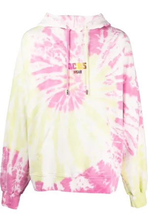 GCDS Tie-dye print logo hoodie