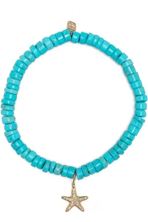 Sydney Evan 14kt yellow gold turquoise beaded bracelet