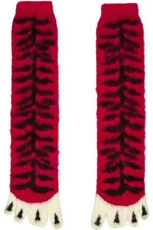 DOUBLET Graphic-print toe-slip socks