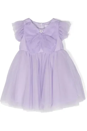 MONNALISA Ruffled short-sleeve dress