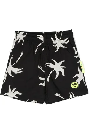 BARROW Graphic-print elasticated shorts