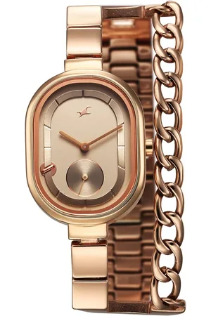 Fastrack Maximinimal Quartz Analog Grey Dial Stainless Steel Strap Watch for Girls
