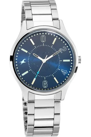 Fastrack Tripster Quartz Analog Blue Dial Stainless Steel Strap Watch for Guys