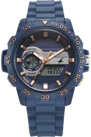 Fastrack Street line Quartz Analog Digital Blue Dial Silicone Strap Watch for Girls