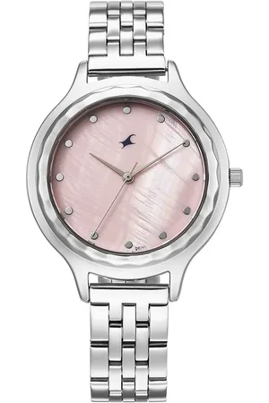 Fastrack Stunners X Quartz Analog Pink Dial Stainless Steel Strap Watch For Girls