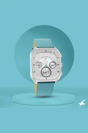Fastrack After Dark Quartz Analog with Date White Dial Leather Strap Watch for Guys