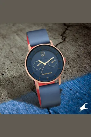 Fastrack Blue Dial Leather Strap Watch for Girls