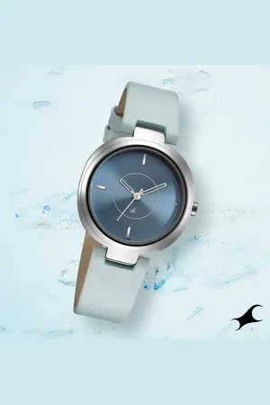 Fastrack Stunners Quartz Analog Blue Dial Leather Strap Watch for Girls