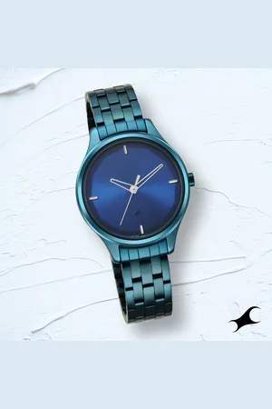 Fastrack Stunners Quartz Analog Blue Dial Metal Strap Watch for Girls