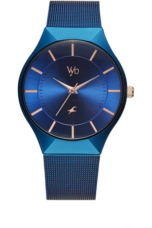 Fastrack Vyb Successor Quartz Analog Blue Dial Stainless Steel Strap Watch for Girls
