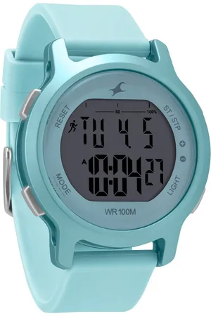 Fastrack Street Line Digital Dial Blue Silicone Strap Watch for Girls