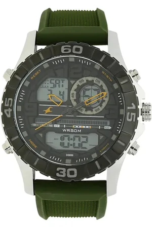 Fastrack Quartz Analog Digital Grey Dial Silicone Strap Watch for Guys
