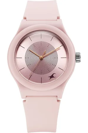 Fastrack Tees Urbanique Quartz Analog Pink Dial Silicone Strap watch For Girls