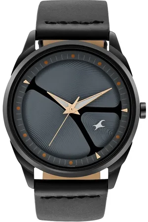 Fastrack MetaWe Quartz Analog Grey Dial Leather Strap Watch For Guys