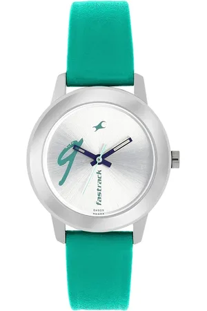 Fastrack Tropical Waters Quartz Analog White Dial Leather Strap Watch for Girls