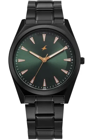 Fastrack Stunners X Quartz Analog Green Dial Stainless Steel Strap Watch For Guys