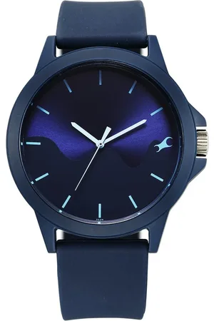 Fastrack Tees Wanderlust Quartz Analog Blue Dial Silicone Strap Watch for Unisex