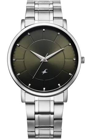Fastrack Stunners X Quartz Analog Green Dial Stainless Steel Strap Watch For Guys