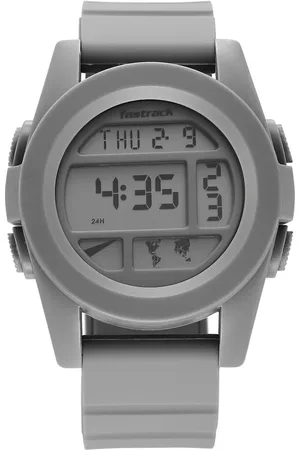 Fastrack StreetStyle Digital Grey Dial Grey Silicone Strap Watch For Guys