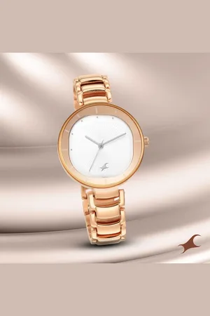 Fastrack Style Up Quartz Analog Silver Dial Metal Strap Watch for Girls