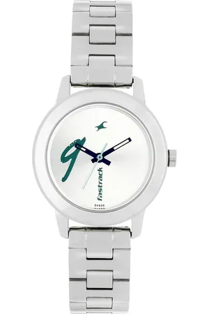 Fastrack Tropical Waters Quartz Analog Silver Dial Metal Strap Watch for Girls