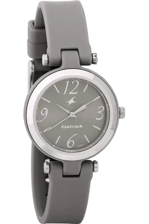 Fastrack Trendies Quartz Analog Grey Dial Silicone Strap Watch for Girls