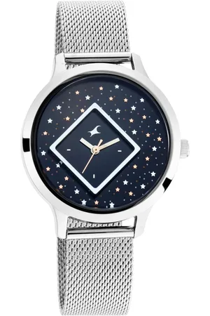 Fastrack Fit Outs Quartz Analog Grey Dial Metal Strap Watch for Girls