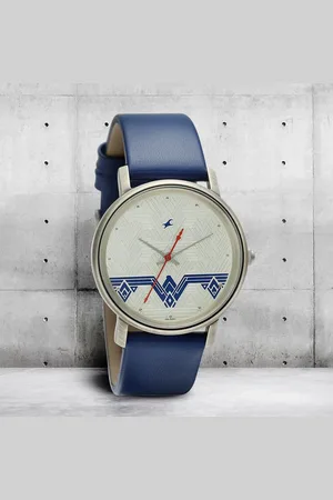 Fastrack Wonder Woman Quartz Analog Silver Dial Leather Strap Watch for Girls