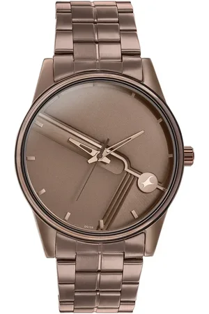 Fastrack Stunners Quartz Analog Brown Dial Stainless Steel Strap Watch for Guys