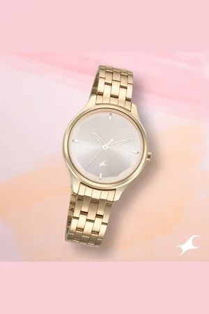 Fastrack Stunners Quartz Analog Rose gold Dial Metal Strap Watch for Girls