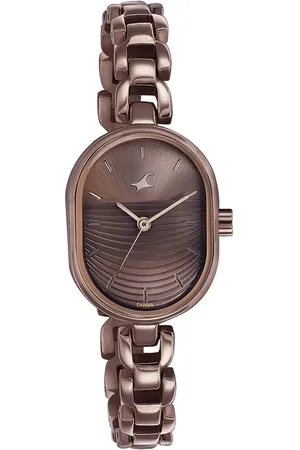 Fastrack Style Up Brown Dial Metal Strap Watch for Girls