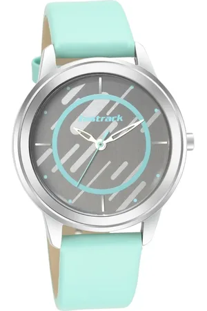 Fastrack Wear Your Look Quartz Analog Grey Dial Leather Strap Watch for Girls